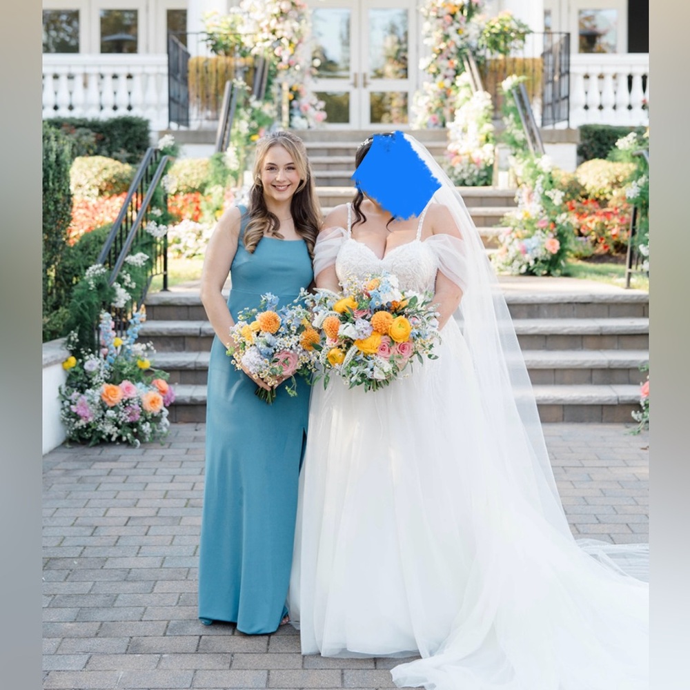 🌸 3/$20 DONATION CLEAR OUT 🌸 Birdy Grey Crepe Twilight Bridesmaid Dress